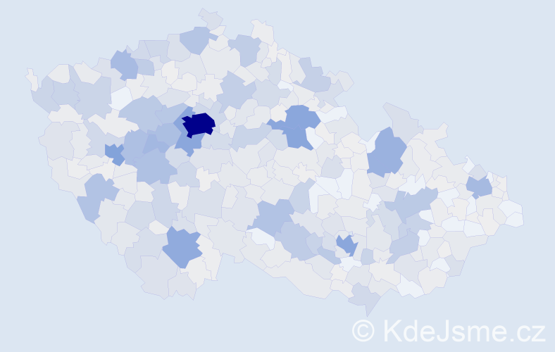Příjmení: 'Hošek', počet výskytů 2811 v celé ČR