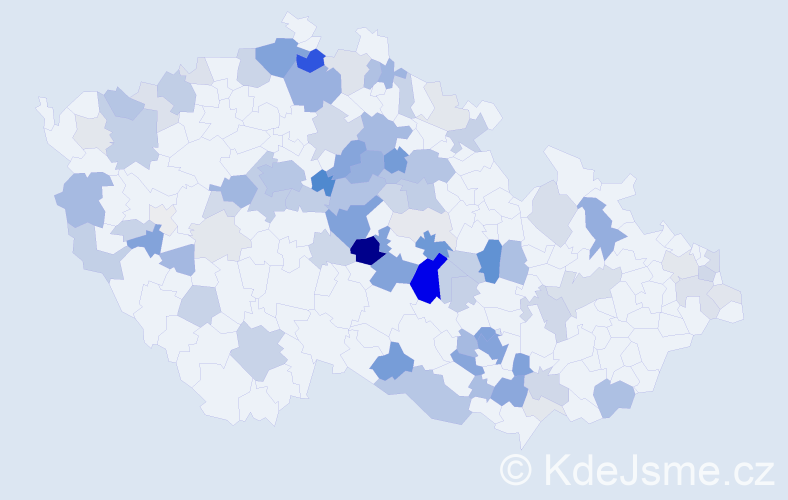 Příjmení: 'Major', počet výskytů 323 v celé ČR