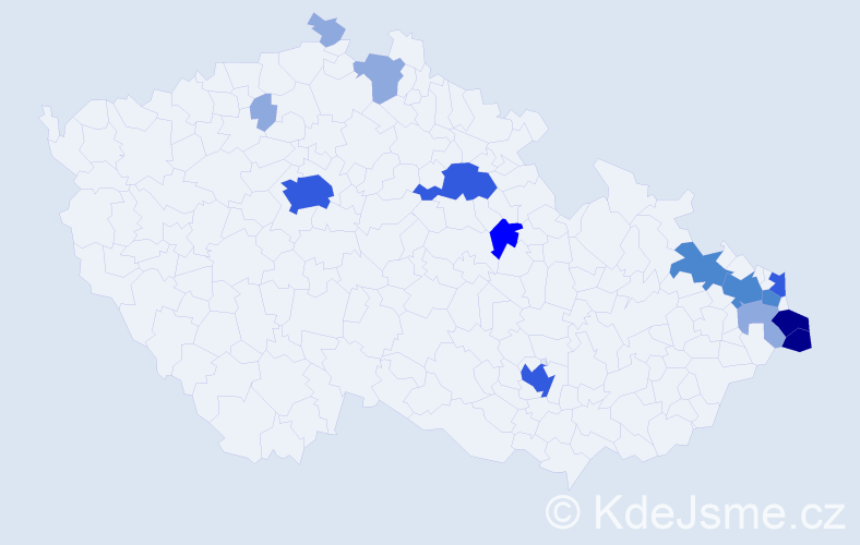 Příjmení: 'Sobel', počet výskytů 36 v celé ČR