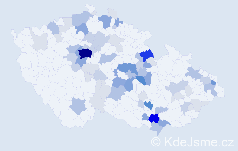 Příjmení: 'Koráb', počet výskytů 238 v celé ČR
