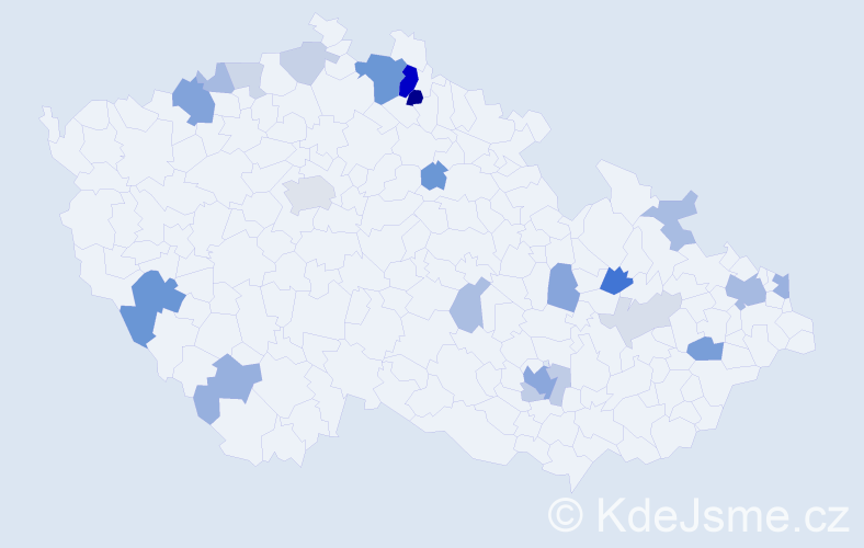 Příjmení: 'Vogt', počet výskytů 55 v celé ČR