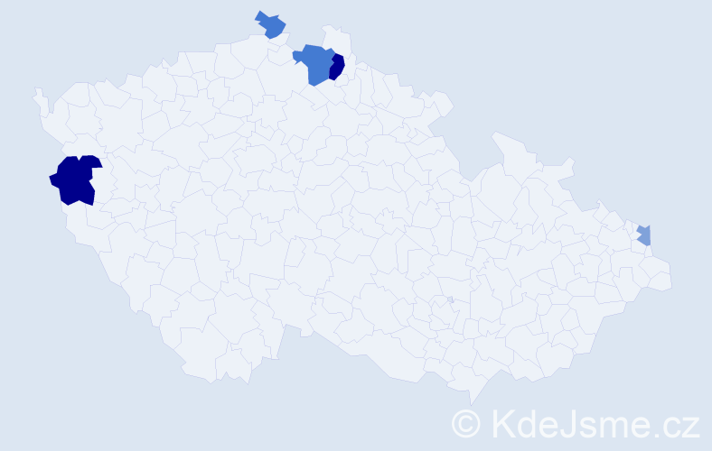 Příjmení: 'Weipert', počet výskytů 10 v celé ČR