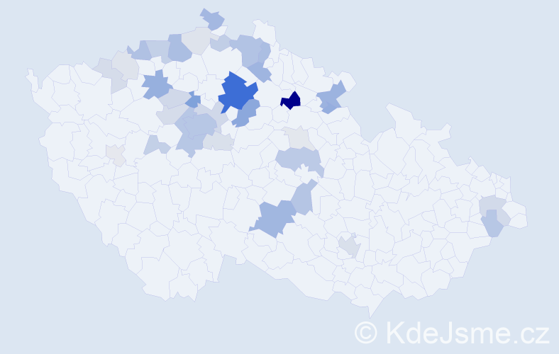 Příjmení: 'Kolátor', počet výskytů 124 v celé ČR