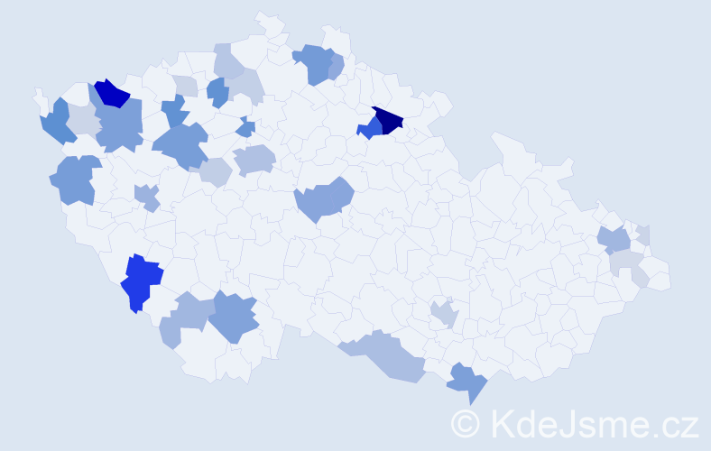 Příjmení: 'Barth', počet výskytů 94 v celé ČR