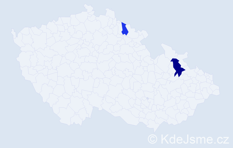 Příjmení: 'Mitňanová', počet výskytů 3 v celé ČR