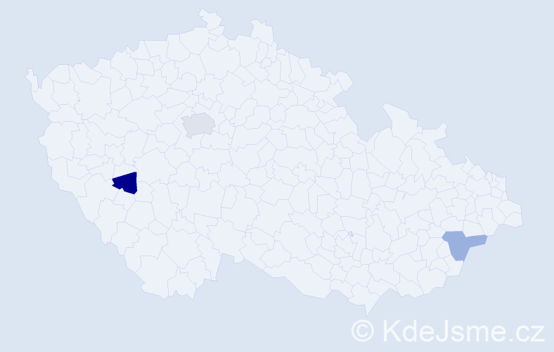 Příjmení: 'Heida', počet výskytů 4 v celé ČR