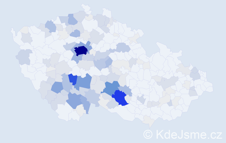 Příjmení: 'Kotrba', počet výskytů 709 v celé ČR