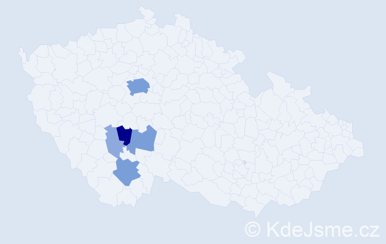 Příjmení: 'Šmelc', počet výskytů 14 v celé ČR