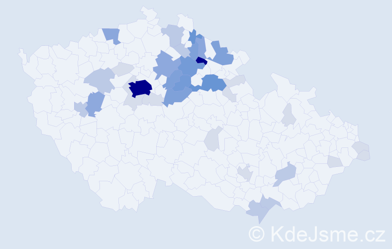 Příjmení: 'Typlt', počet výskytů 123 v celé ČR