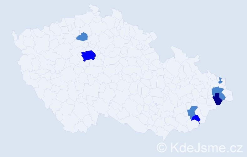 Příjmení: 'Katauer', počet výskytů 11 v celé ČR