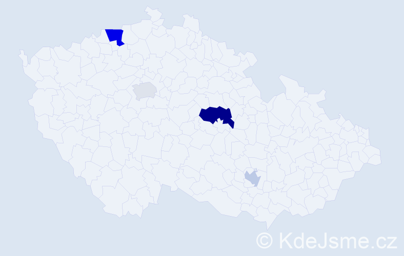 Příjmení: 'Teresková', počet výskytů 8 v celé ČR