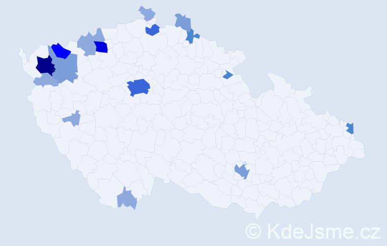 Příjmení: 'Lau', počet výskytů 47 v celé ČR