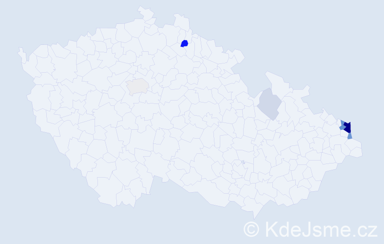 Příjmení: 'Podstawková', počet výskytů 26 v celé ČR