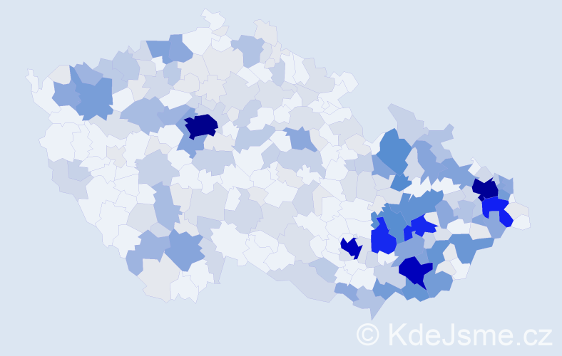 Příjmení: 'Vojtek', počet výskytů 927 v celé ČR