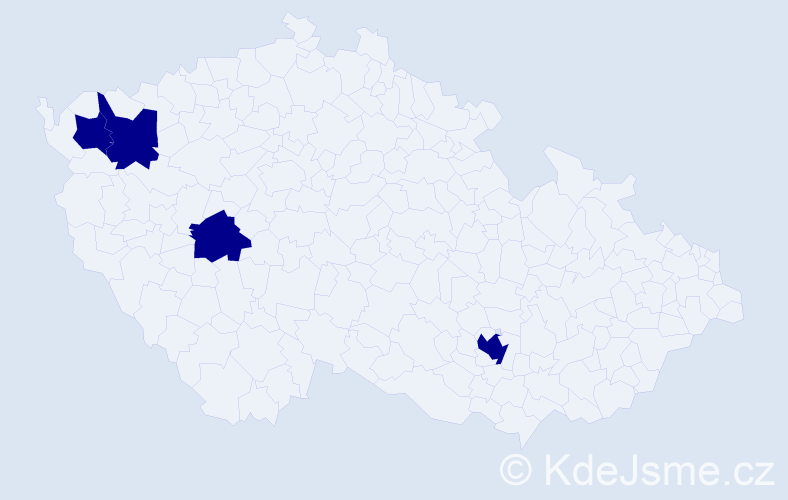 Příjmení: 'Ledín', počet výskytů 4 v celé ČR