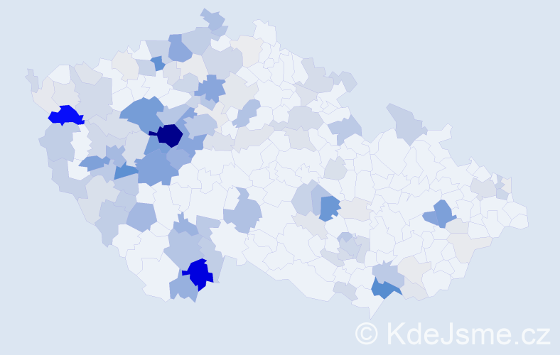 Příjmení: 'Štětka', počet výskytů 478 v celé ČR