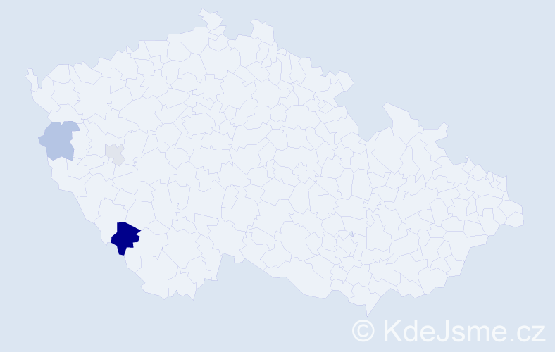 Příjmení: 'Eglseder', počet výskytů 6 v celé ČR