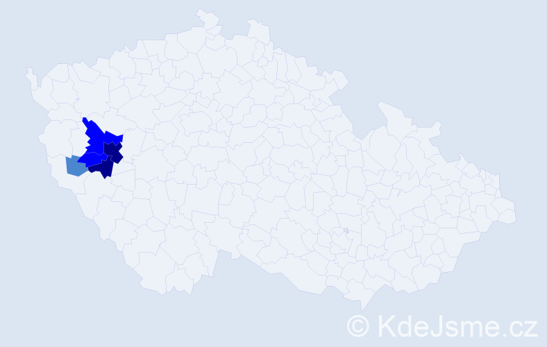 Příjmení: 'Egenvald', počet výskytů 11 v celé ČR