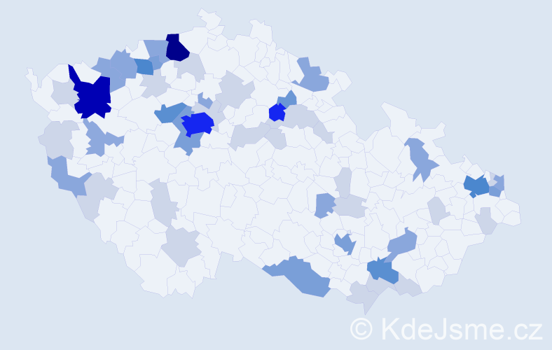 Příjmení: 'Škultéty', počet výskytů 151 v celé ČR