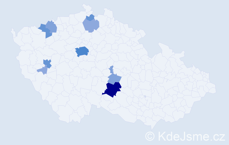 Příjmení: 'Metal', počet výskytů 27 v celé ČR