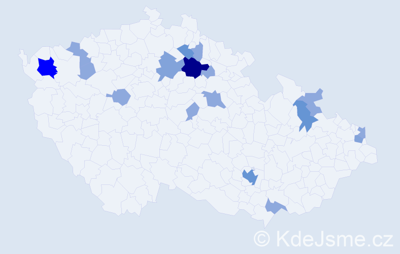 Příjmení: 'Rusznyáková', počet výskytů 37 v celé ČR