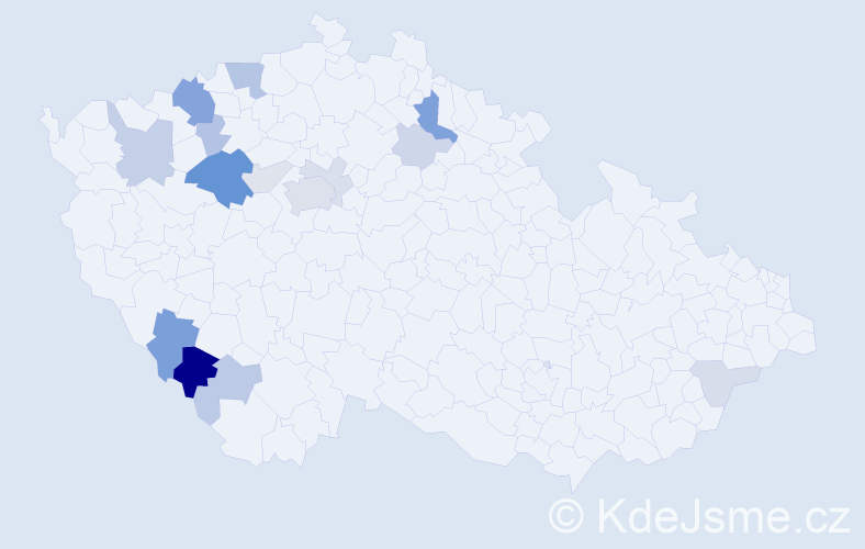 Příjmení: 'Labašta', počet výskytů 40 v celé ČR