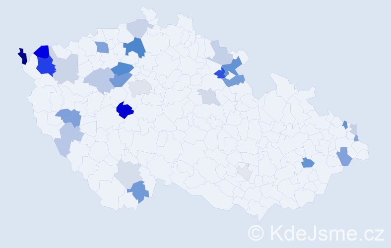 Příjmení: 'Halaj', počet výskytů 60 v celé ČR