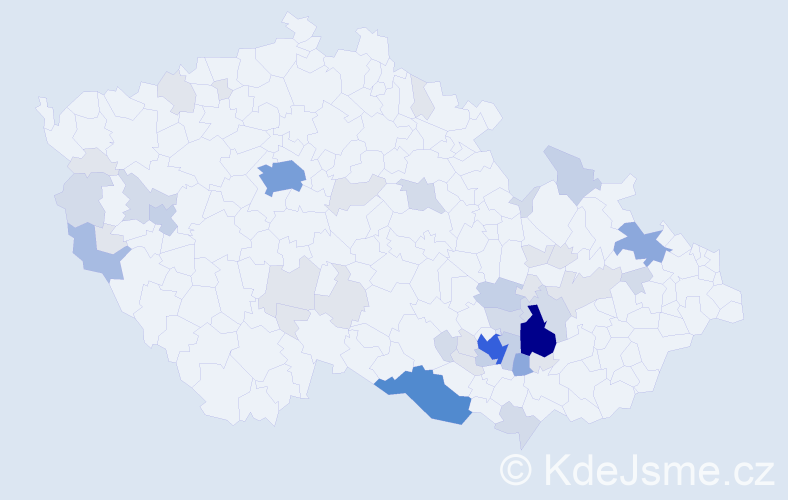 Příjmení: 'Hrdová', počet výskytů 145 v celé ČR