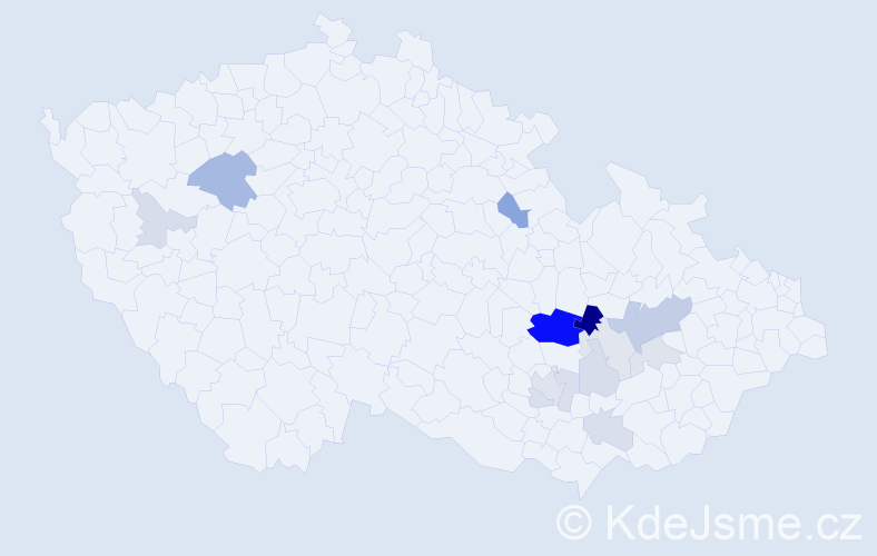 Příjmení: 'Pleska', počet výskytů 36 v celé ČR