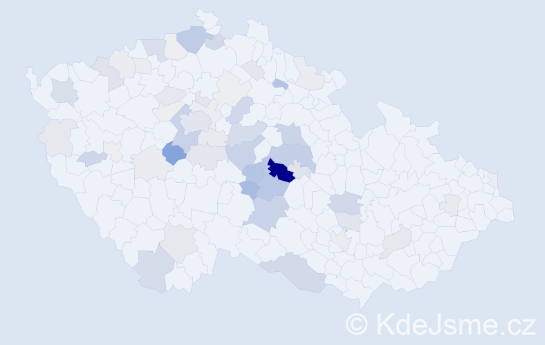 Příjmení: 'Zmeková', počet výskytů 189 v celé ČR