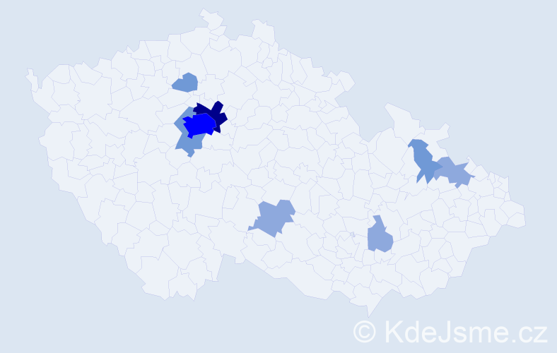 Příjmení: 'Strossová', počet výskytů 19 v celé ČR
