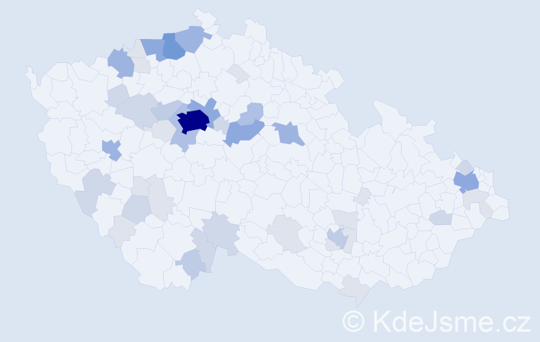 Příjmení: 'Vodvářková', počet výskytů 132 v celé ČR