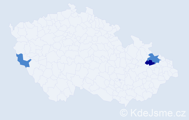Příjmení: 'Rubeyová', počet výskytů 5 v celé ČR