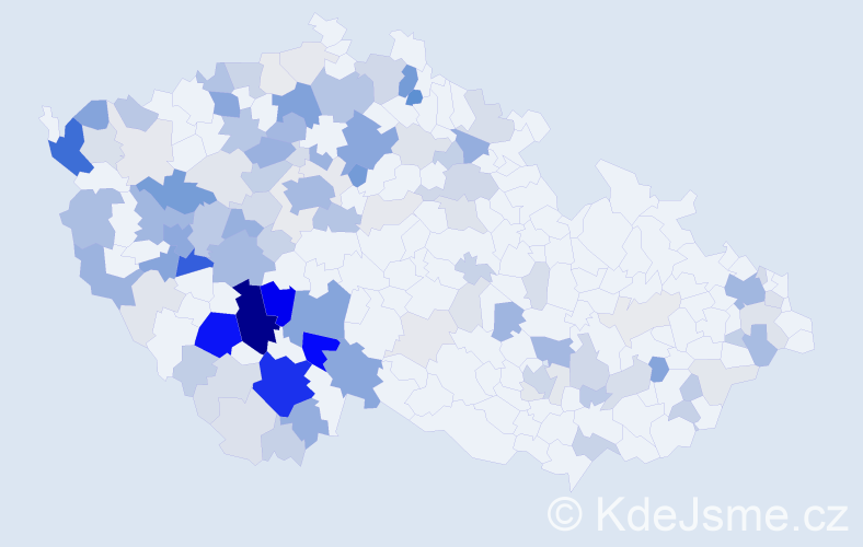 Příjmení: 'Rybák', počet výskytů 440 v celé ČR