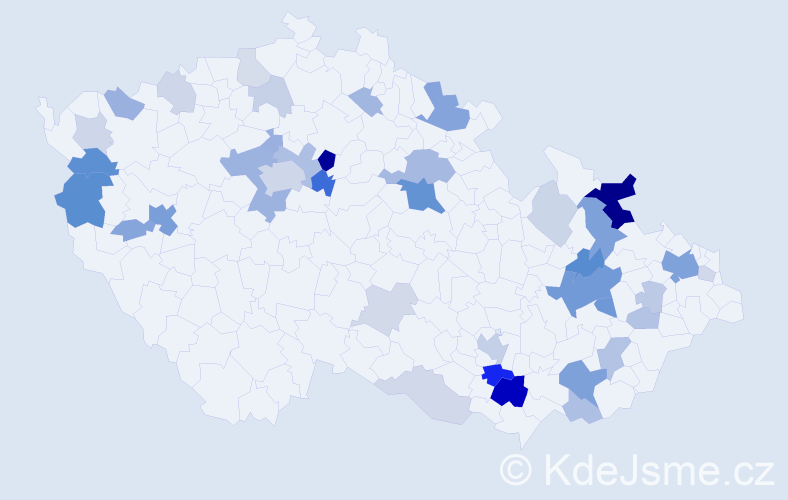 Příjmení: 'Višňovská', počet výskytů 113 v celé ČR