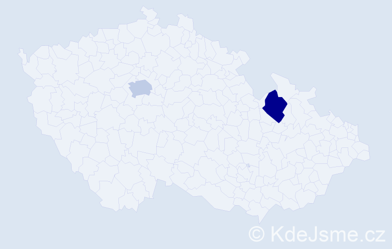 Příjmení: 'Harasztiová', počet výskytů 2 v celé ČR