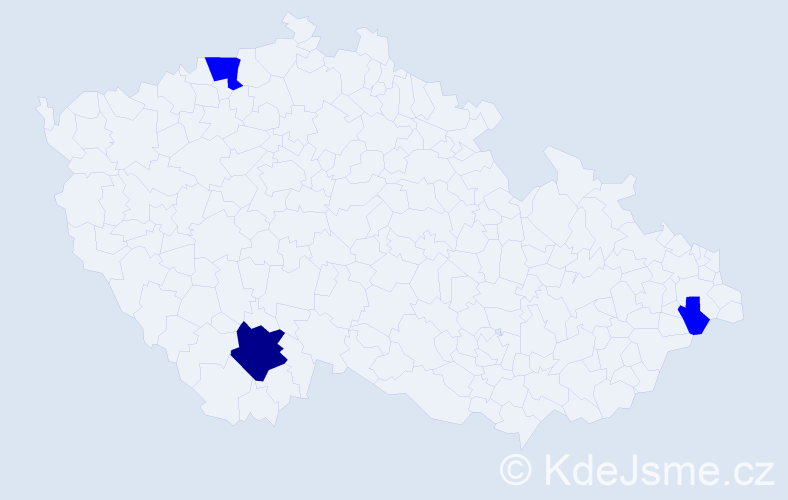 Příjmení: 'Dupkanič', počet výskytů 4 v celé ČR