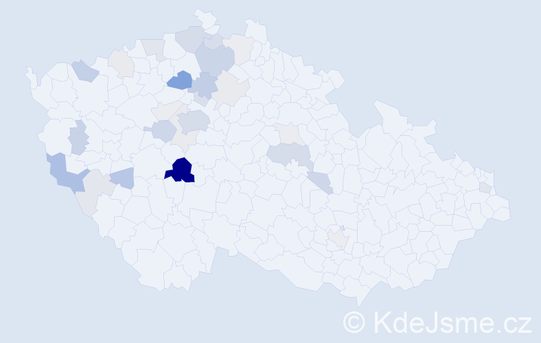Příjmení: 'Heranová', počet výskytů 90 v celé ČR