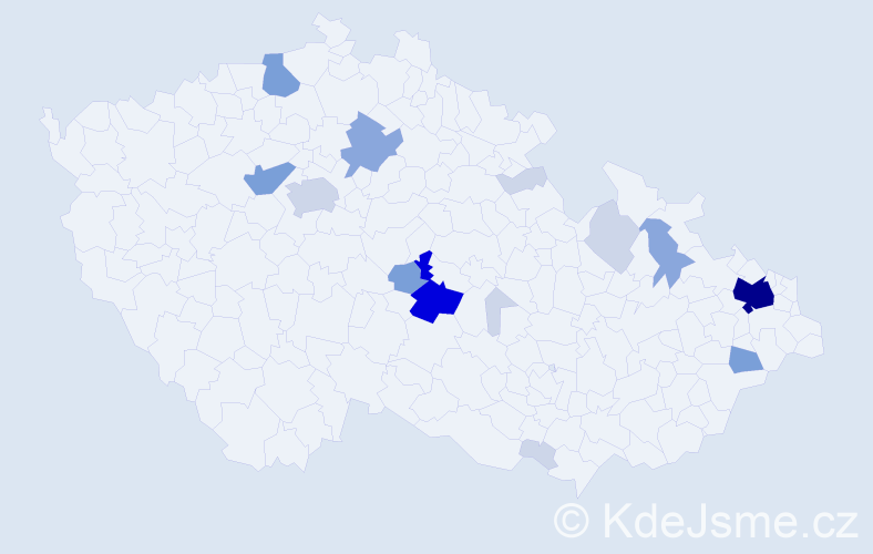 Příjmení: 'Neuvirthová', počet výskytů 53 v celé ČR