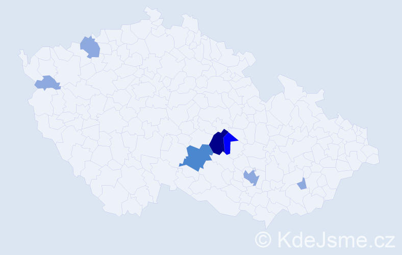 Příjmení: 'Latzková', počet výskytů 15 v celé ČR