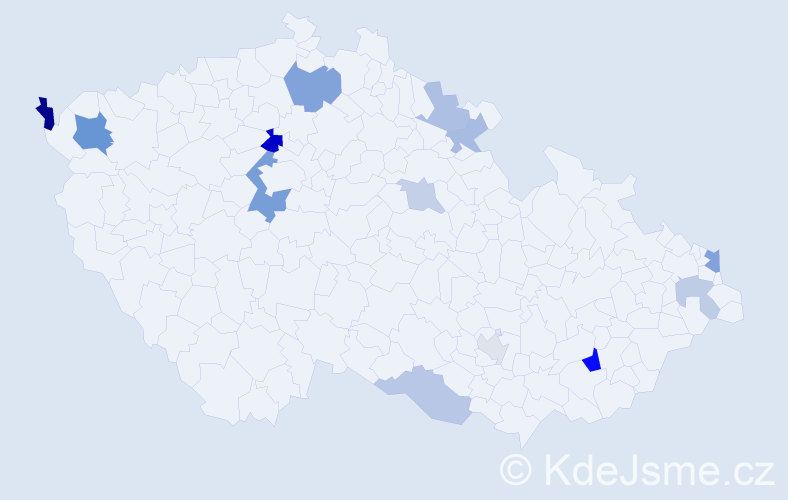 Příjmení: 'Madaras', počet výskytů 24 v celé ČR