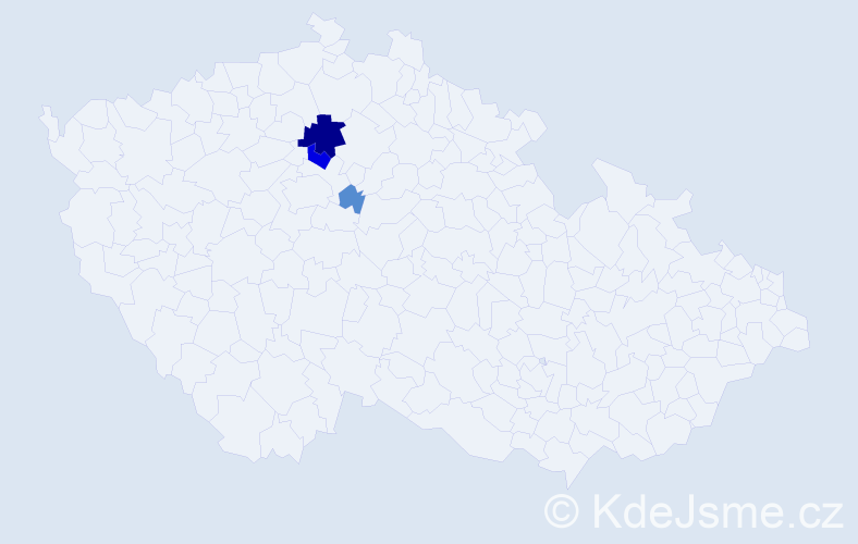 Příjmení: 'Rauknerová', počet výskytů 9 v celé ČR