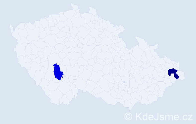 Příjmení: 'Altay', počet výskytů 3 v celé ČR
