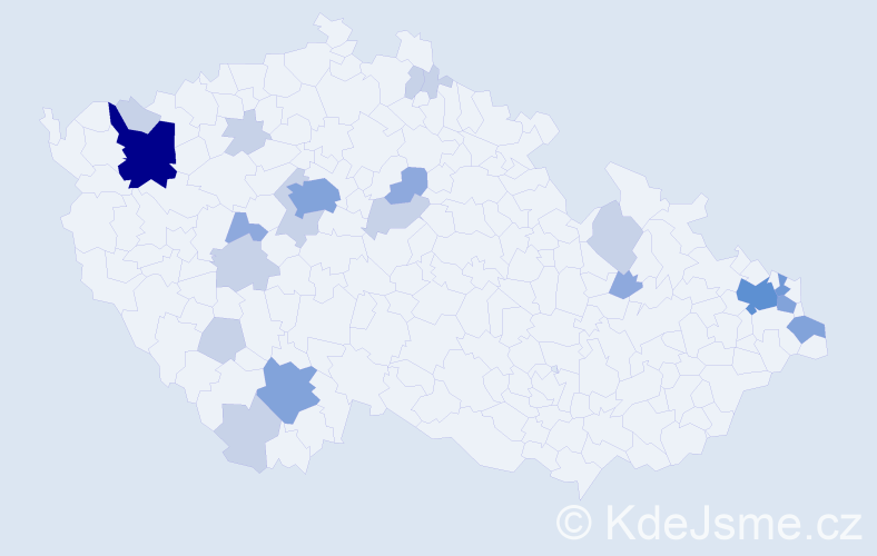 Příjmení: 'Riško', počet výskytů 49 v celé ČR