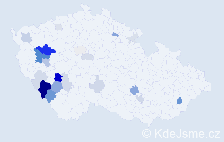 Příjmení: 'Skolek', počet výskytů 56 v celé ČR