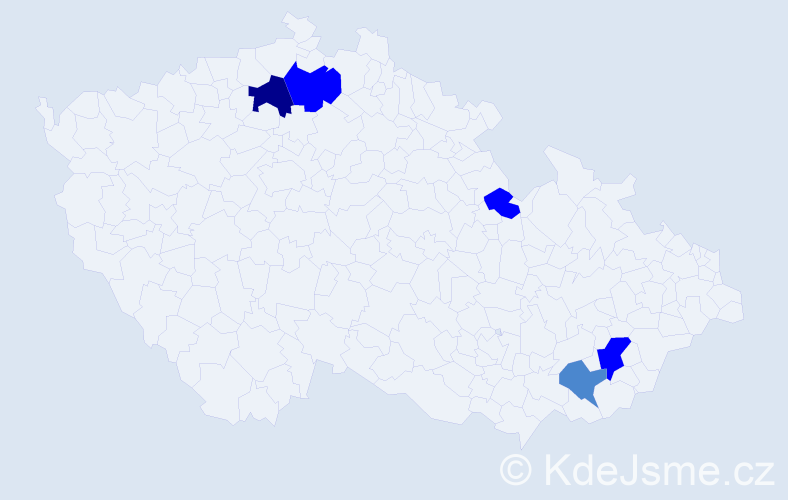 Příjmení: 'Battur', počet výskytů 10 v celé ČR