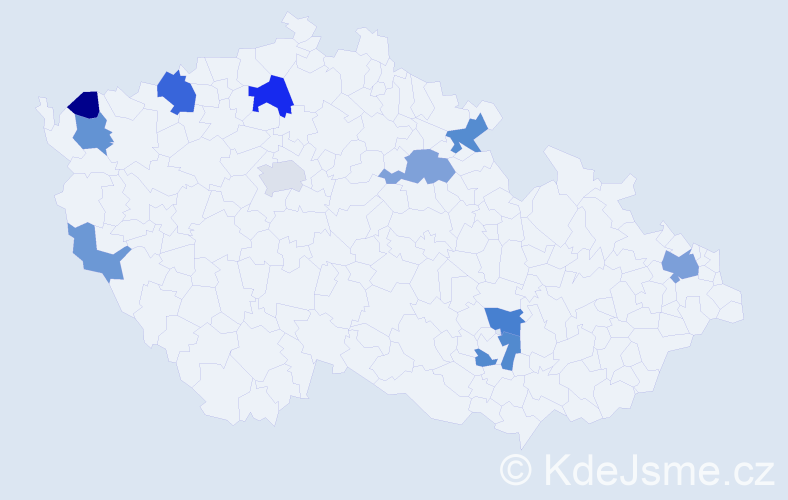 Příjmení: 'Renz', počet výskytů 24 v celé ČR