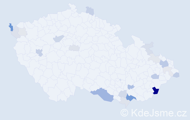 Příjmení: 'Fučková', počet výskytů 60 v celé ČR