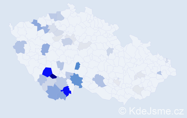 Příjmení: 'Kopenec', počet výskytů 112 v celé ČR