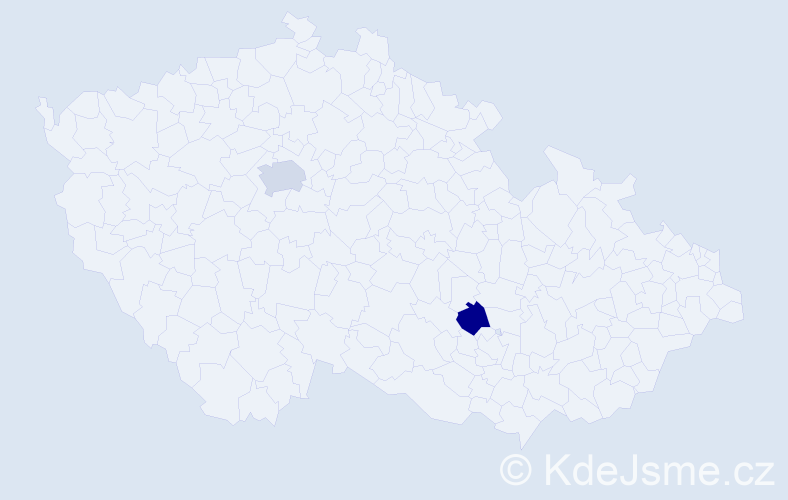 Příjmení: 'Halayko', počet výskytů 5 v celé ČR
